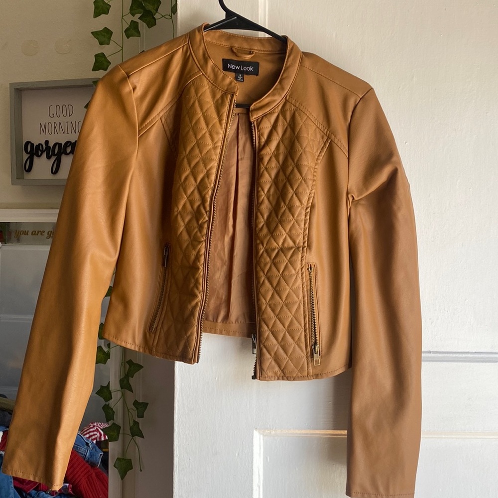 Fancy faux leather jacket